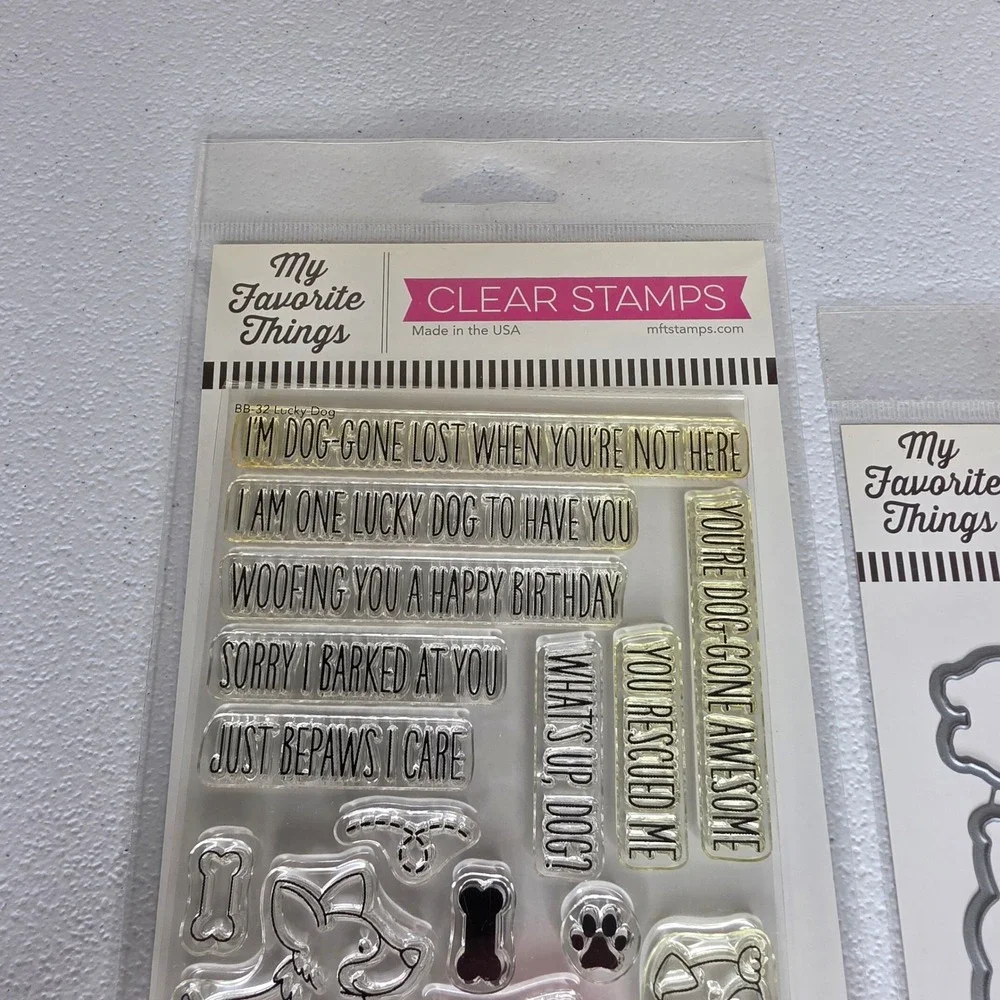 NEW My Favorite Things Lucky Dog Stamp Die Set BB-32 MFT-880